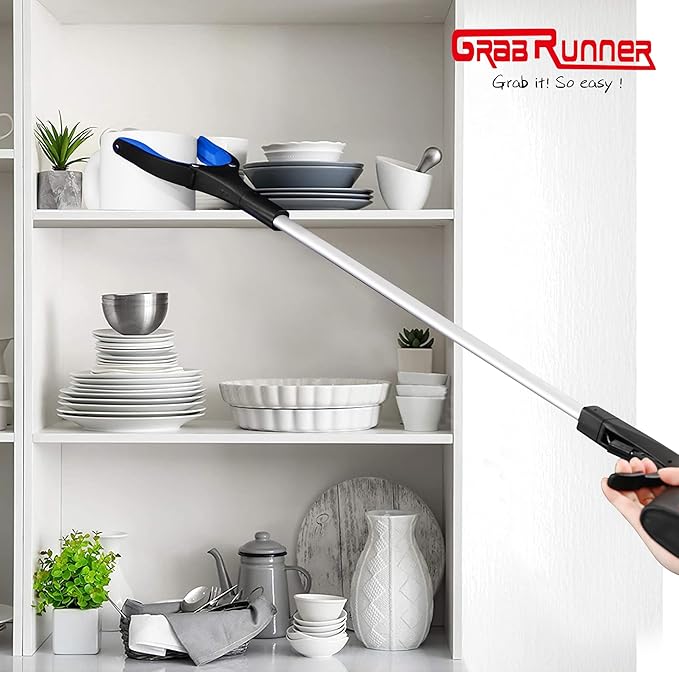 Grabber Reacher Tool - 32??Reacher Grabber Tool with Strong Magnetic and Swivel Head - Heavy Duty Pick Up Stick Grabbers for Seniors, Trash, Surgery Recovery Must Haves Gifts(Blue)