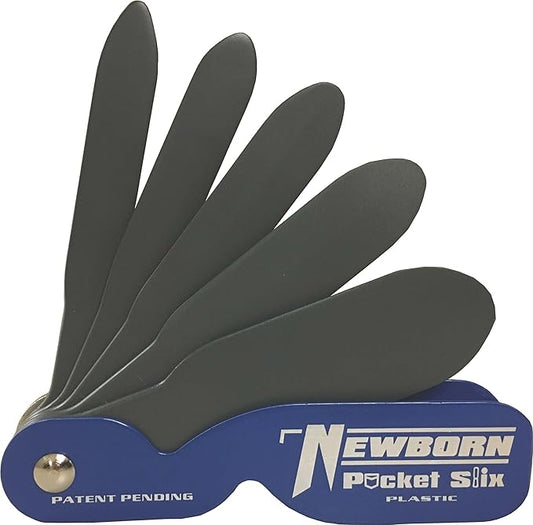 Newborn Pocket Slix - Six in One Folding Pocket Caulk Spatula - Plastic Slicks