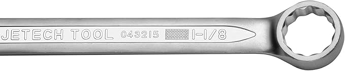 Jetech 1-1/8 Inch Combination Wrench - Industrial Grade Spanner with 12-Point Design, 15-Degree Offset, Durable Chrome Vanadium Steel, Forged, Heat-Treated, SAE