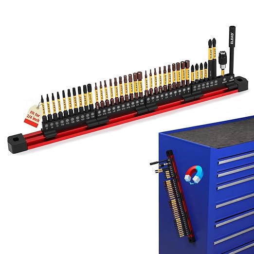ELEAD 38-Piece Hex | Torx | Phillips Screwdriver Bit Set with 2.5??& 4??Bit Holder, Magnetic Bit Storage Rail, Allen Wrench Drill Bit Set, Tamper Proof Star Bit Set, S2 Steel