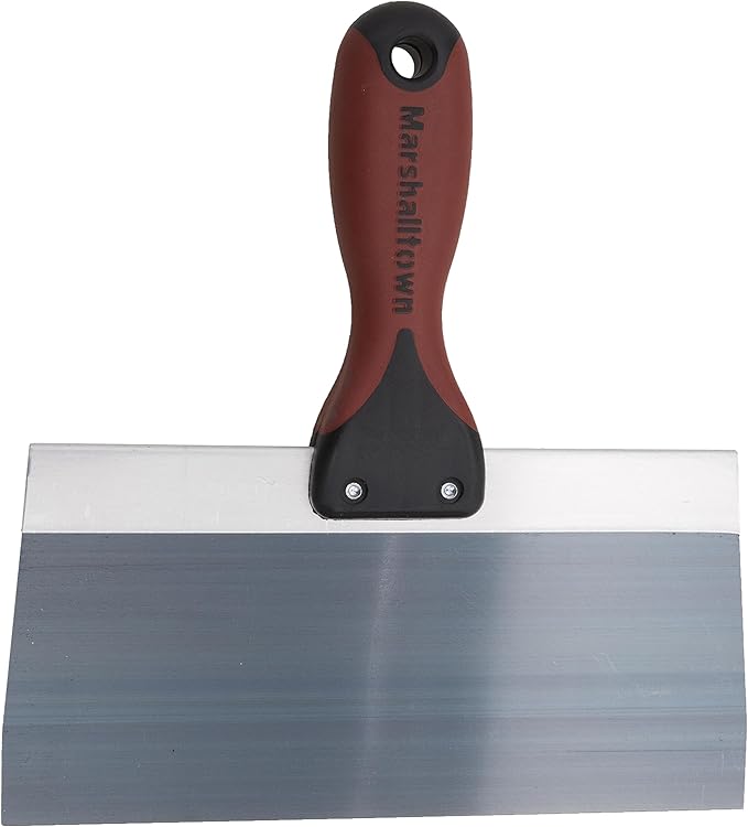 MARSHALLTOWN DuraSoft II Taping Knife, 8 Inch Blue Steel Blade, For Drywall Finishing, 4508D
