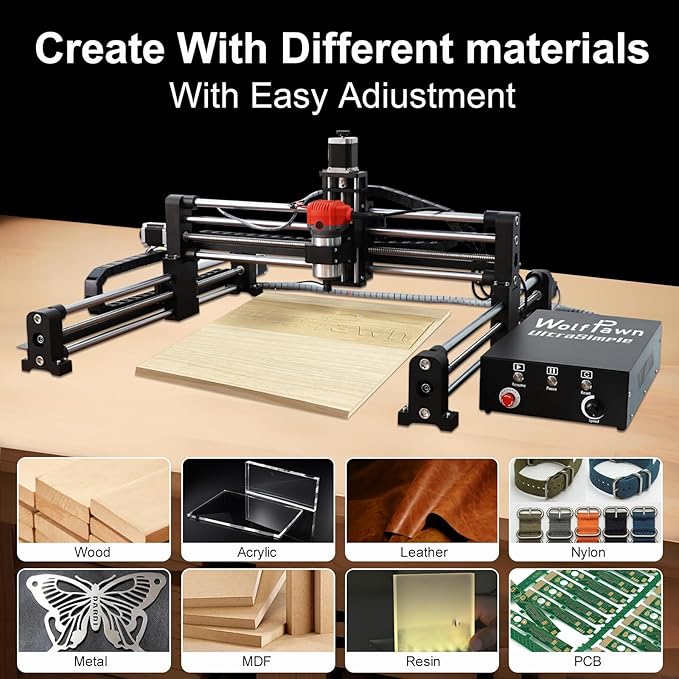 Upgraded CNC Router Machine,3-Axis Grbl Conrol Milling Machine for Wood Acrylic Aluminum,Engraving Milling Machine for Wood Aluminum Cutting to Linear Rails (Style - A, 39.4in)