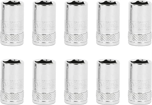 ARES 39018 ??10-Piece 1/4-Inch Drive 10mm Socket Set ??Premium Chrome Vanadium Socket Set Features Knurled Bands for Enhanced Grip ??1/4-Inch Drive Sockets with High Visibility Markings