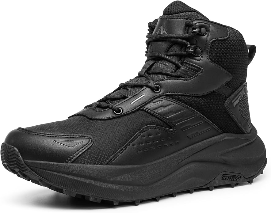 NORTIV 8 Men's Wide Toe Box Hiking Boots Low Drop Waterproof Outdoor Trekking Camping Winter Snow Shoes Katahdin