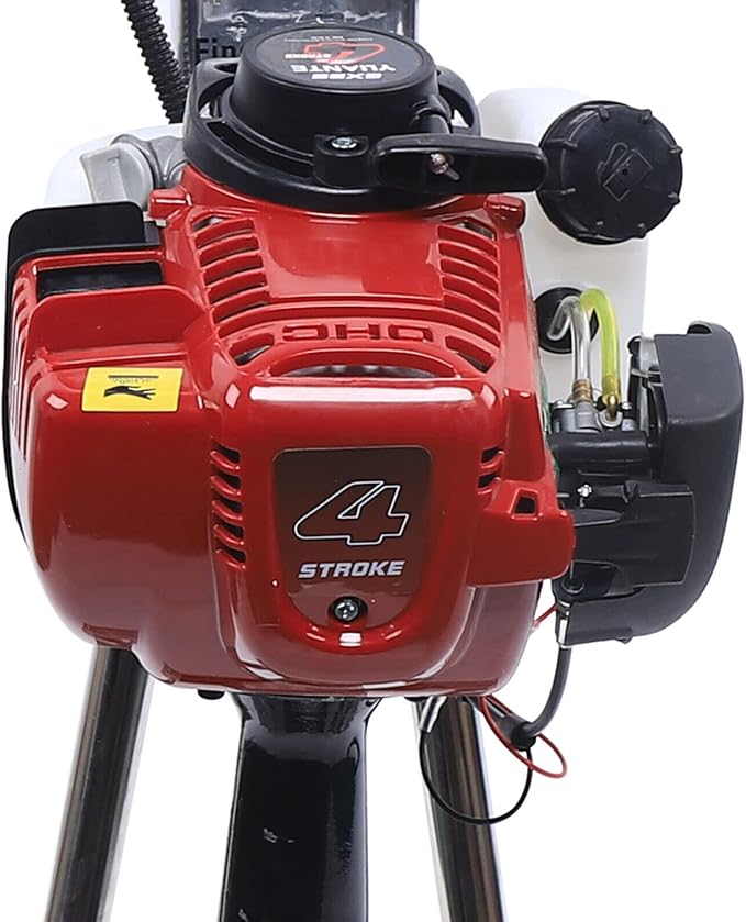 Eapmic Gas Powered Concrete Screed Engine, 4-Stroke 1.2HP 35.8CC Concrete Wet Screed Machine Heavy Duty Stainless Steel Frame Concrete Surface Finishing Vibra Tool Without Leveling Board