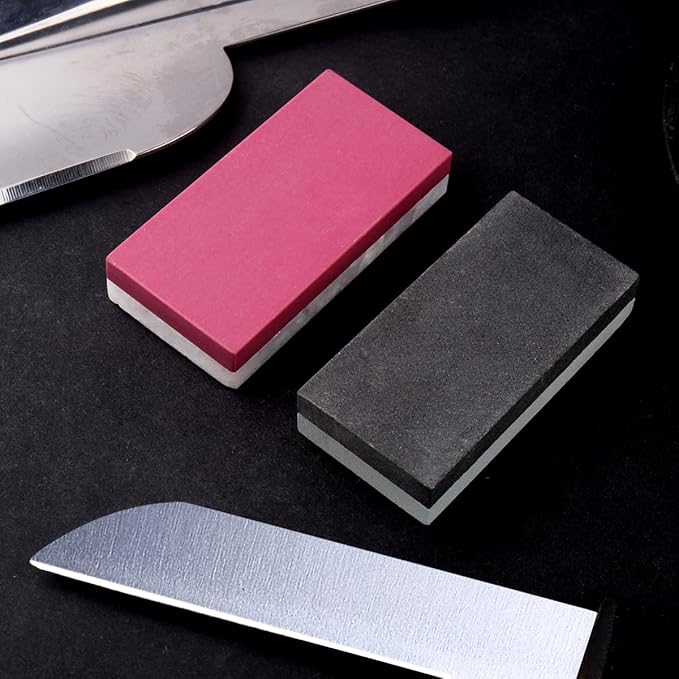 Small Combination Sharpening Stone,2pcs Dual-Sided Fine and Coarse Mini Whetstone (400#/800#) and(3000#/10000#) Polishing Edge Stone Set [1.97x0.98x0.39inch]