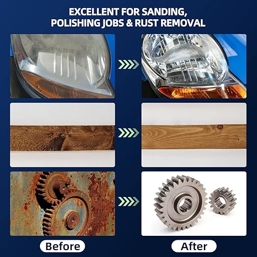 108Pcs Sanding Discs Set 2 inch Quick Change Disc with 1/4 inch Holder Surface Conditioning Disc for Die Grinder Surface Prep Strip Grind Polish Burr Finish Rust Paint Removal