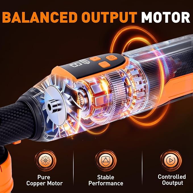 Protmex Mini Buffer Polisher - 12V RO/DA Car Polisher with 8 Variable Speeds - 1.2/1.6/2 Inch Orbital Polisher Machine with 22 Pads - Cordless Mini Polisher for Car Detailing Polishing Waxing, Short