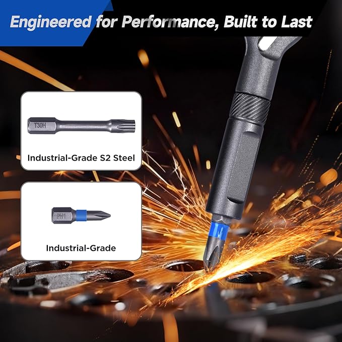 34-in-1 Magnetic Screwdriver Set with Ratcheting Handle,Magnetic Extension & 32 Precision Bits,Portable MultiTool Gadgets for Electronics,Furniture,Bicycle, DIY Repair Kit