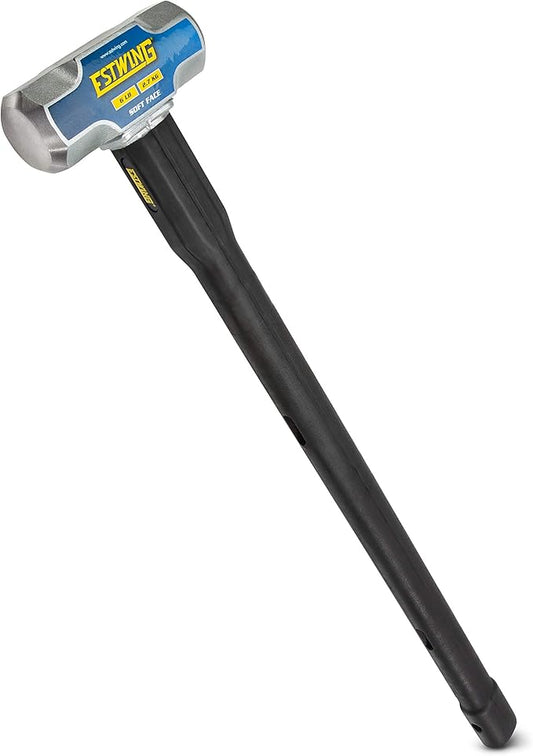 Estwing 6 lb Soft Face Sledge Hammer - 30" Indestructible Handle, Shock-Absorbing Grip, Overstrike Resistant