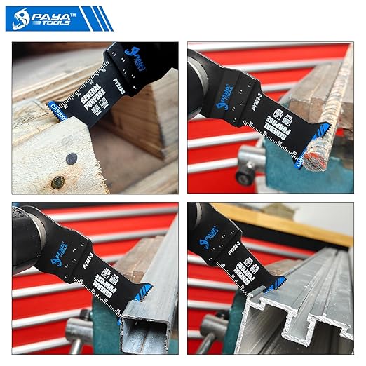 Carbide Oscillating Saw Blades, 1-3/8'' Multitool Blades Quick Release for Heavy Metal, Nail,Aluminium,Pipe, Copper and Other Hard Materials (3-Pack)