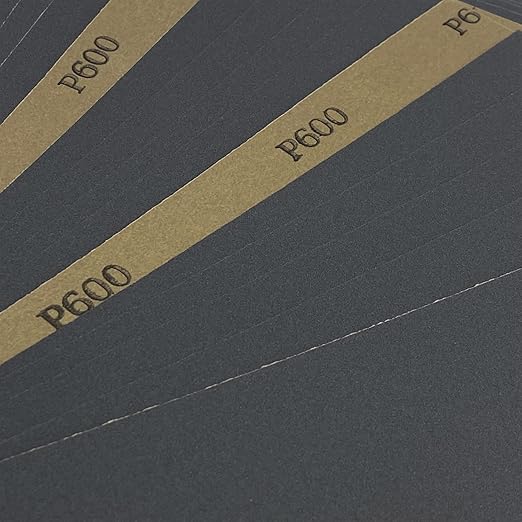 600 Grit Wet Dry Sandpaper, 9 x 11 Inch Sanding Sheets, 15PCS Premium Silicon Carbide Sand Paper for Wood Metal Ceramic or Auto Polishing and Scratches Removing