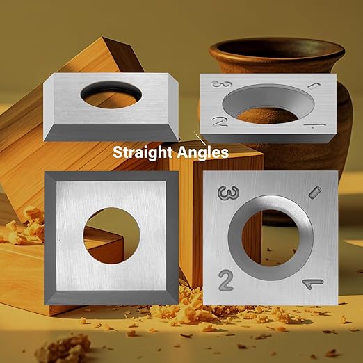 15mm Square Carbide Inserts Cutters Knives Blades 15횞15횞2.5mm-30째for Woodworking Spiral/Helical Planer Cutter Head or Lathe Turning 10pcs