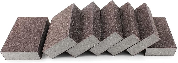 100 Grit Medium Sanding Block - 12Pcs, Wet Dry Sanding Sponge Foam Sandpaper Block Washable & Reusable Sandpaper Sponge for Drywall Wood Plastic Metal Furniture
