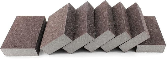 100 Grit Medium Sanding Block - 12Pcs, Wet Dry Sanding Sponge Foam Sandpaper Block Washable & Reusable Sandpaper Sponge for Drywall Wood Plastic Metal Furniture