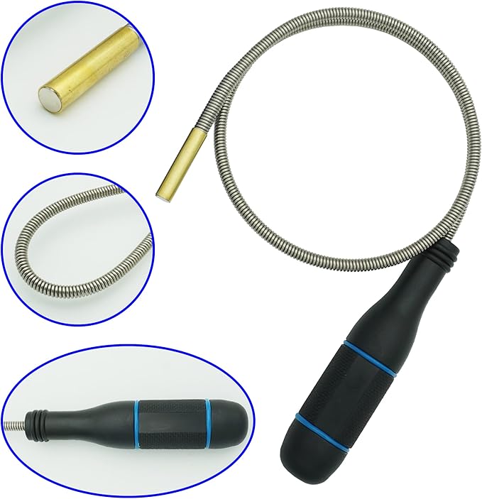 GUTIMORE Flexible Magnetic Pickup Tool, 25" Long Flexible Bend-It Magnet Snake Pickup, Bendable Magnetic Pickup(Blue)…