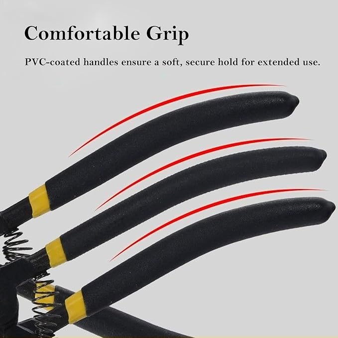 4 PCS Snap Ring Pliers Set ??7" Internal & External Circlip Pliers with Straight/Bent Jaw Tips, Heavy Duty CR-V Steel Retaining Ring Pliers Kit with Storage Box