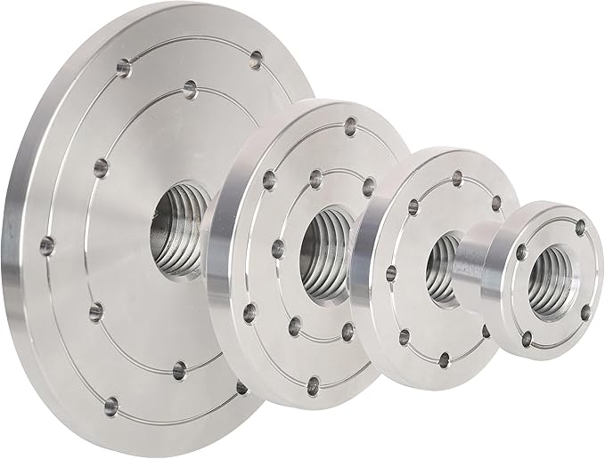 4" Wood Lathe Steel Faceplate, 1-1/4?쓝8TPI Spindle Thread Woodworking Machine Chuck Face Plate