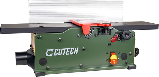 Cutech 40160HB 6-Inch Spiral Cutterhead Benchtop Jointer with teflon-Coated Aluminum Tables, 12 TC Inserts, 19-5/8??Aluminum Fence, and a 10-amp Motor (Rifle Green, 6 inch)