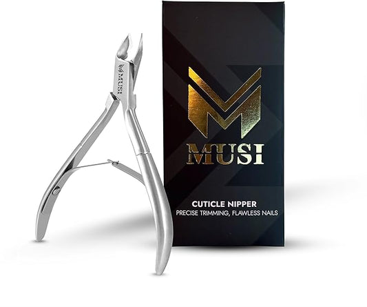 MUSI Nail Cutter & Cuticle Cutter, Precision Cuticle Trimmer & Nippers with Sharp Blades for Fingernails & Toenails,Professional Stainless Steel for Manicure & Pedicure