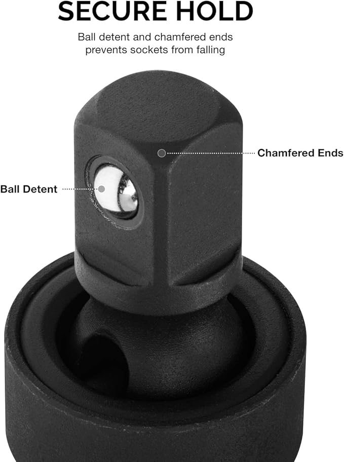 NEIKO 02430A 1/2??Drive Universal Joint Swivel Socket Adapter | Cr-Mo Impact Grade