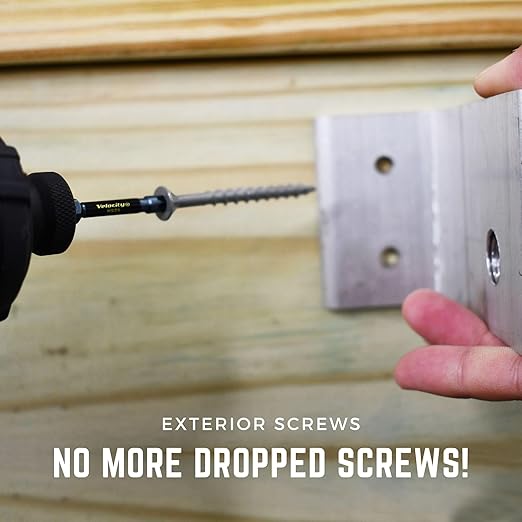 VVelocity Long Length Exterior 5 Inch Wood Screws - T25 Torx Bits (Size #12) ??Rust Resistant Long Wood Screw Set with Stick Tight Hexstix Driver Bit (50 Count)