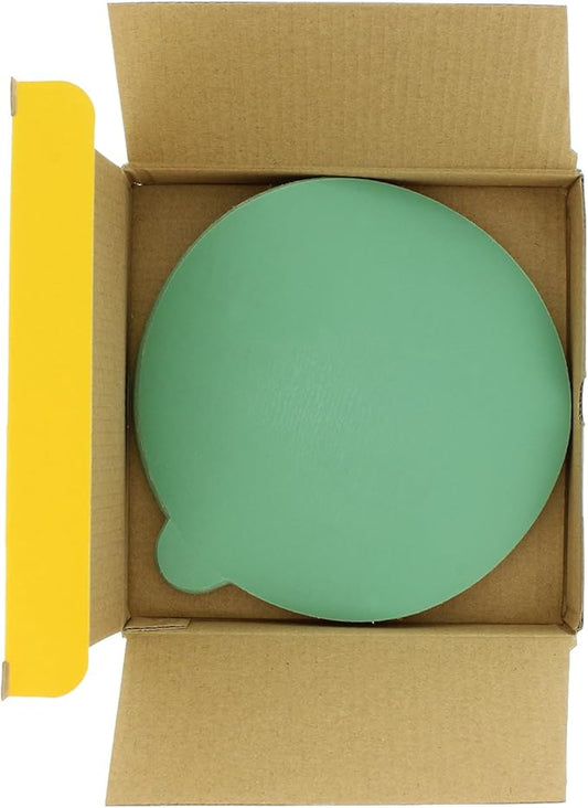 Dura-Gold Premium 6" Green Film PSA Sanding Discs - 500 Grit (Box of 25) - Self Adhesive Stickyback Sandpaper for DA Sander, Finishing Fine Cut Abrasive - Sand Automotive Car Paint, Woodworking Wood