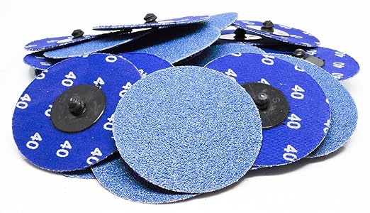 Benchmark Abrasives 3 Inch Sanding Discs Quick Change Zirconia Sanding Discs, Drill & Die Grinder Sanding Disc - Deburring Polishing Rust Remover for Metal Paint Stripper (25 Pack), 80 Grit