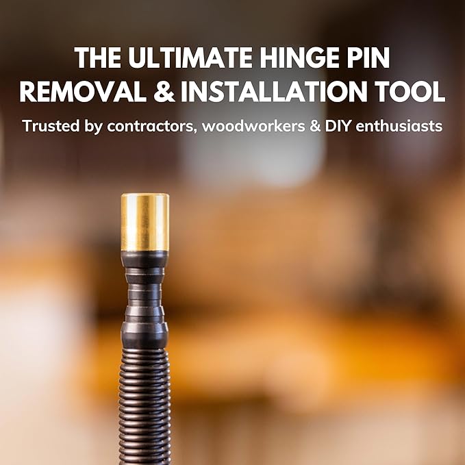HIT Tool Door Hinge Pin Removal Tool ??Spring-Driven Hinge Pin Punch & Steel-Faced Hammer ??Compact, Hammerless Tool for Easy Pin Removal & Installation ??Made in The USA