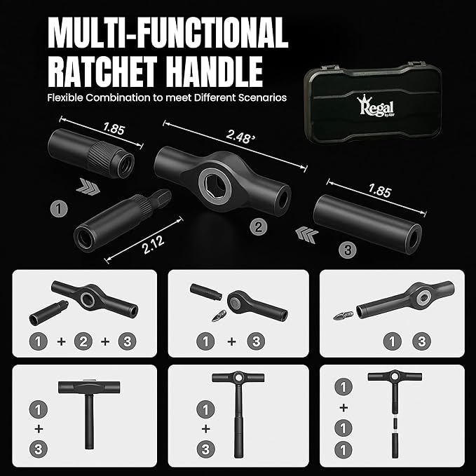 24-in-1 Ratcheting Screwdriver Set ??Magnetic, Compact & Portable Ratchet Tool Kit with Bits ??Multifunction Repair Tool for Home, Electronics, Car & DIY Projects