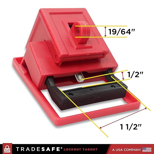 TRADESAFE Circuit Breaker Lockout Device, 3 Pack, 480/600 Volt, Clamp-on Breaker Lock Out Device, OSHA Compliant, Premium Grade, Large