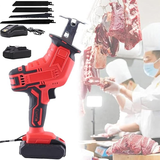 Electric bone saw Cordless Electric Reciprocating Saws for Cutting Meat and Bones Commercial and household electric meat and bone saw (1battery+4sawtooth)