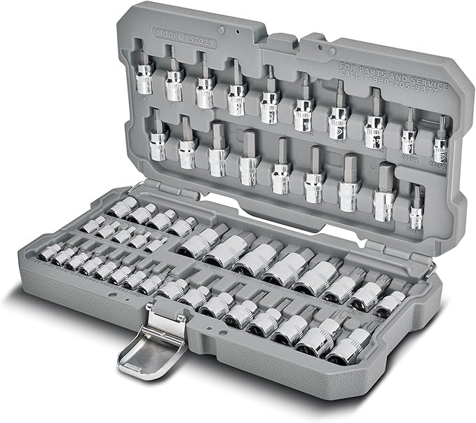 Ingersoll Rand 52-Piece Master Bit Socket Set, 1/4", 3/8", 1/2" Drive ??Metric & SAE Hex, Torx, Tamper-Proof, E-Torx, XZN ??S2 Steel Bits ??Heavy-Duty Storage Case ??752023
