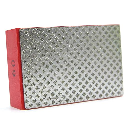 Diamond Hand Polishing Pads Extremely Sharp Sanding Block Kit for Sanding Ceramic Tile Concrete Glass Stone Granite Marble-60#,100#,200#,400# 4Pcs(Grid)