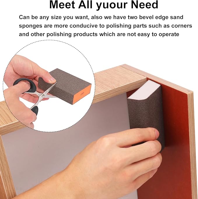 20 Pack Sanding Block Set, Premium Sanding Sponge for Wood Furniture, Metal and Wall Repair, Drywall Sanding Sponge Kit in 60/80/100/120/180/220 Grit Sand Paper Brick