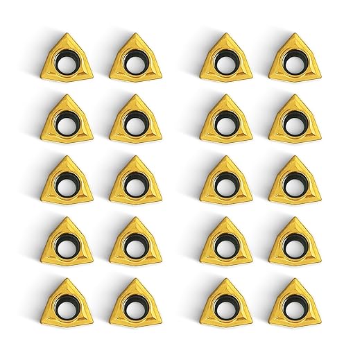 20 PCS Carbide Turning Inserts, WCMT06T304 (WCMT32.51) CNC Lathe Replacement Carbide Inserts for Indexable Lathe Turning Tool Holder