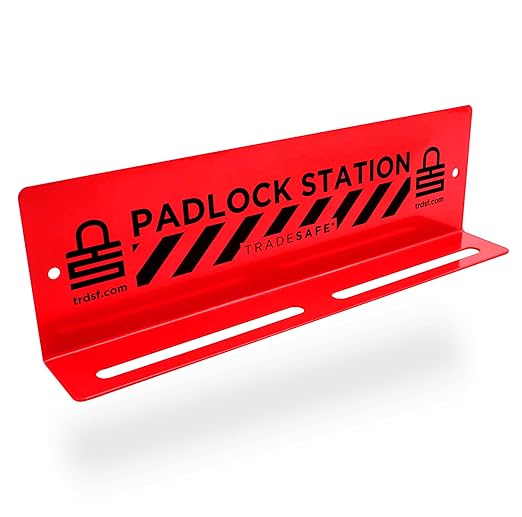 TRADESAFE Lockout Tagout Locks Station - Loto Station Holds up to 10 Safety Padlocks, Loto Locks Rack with No Lock Out Tag Out Padlocks Included