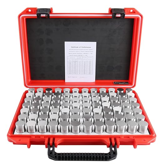 Accusize Industrial Tools 0.917''-1.000'', 84 Pcs Steel Plug Pin Gauge Set, Minus, Class Zz, M7(-)
