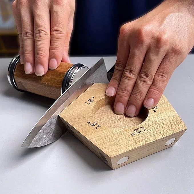 Rolling Knife Sharpener, Rolling Sharpener Kit for Kitchen and Chef's Knives with Industry Diamond&Corundum Stones for Sharp Edges, 5 Magnetic Angle Offer 12/15/18/20/22째