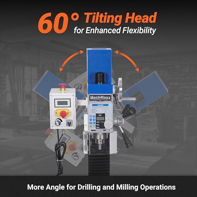 2 HP 11'' x 30'' Combination Lathe Milling Drilling Machine Brushless Motor, 1.5'' Spindle Bore, 0-2000 RPM Variable Speed, High Precision Benchtop Lathe for Metalworking, 1130VC