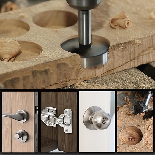 1-3/4 Inch Forstner Drill Bit for Woodworking, 1-3/4" Forstner Bit Wood Drill Bits for Holes, Hinge Cutter for Hard Wood, Plastic, Plywood HEX Shank