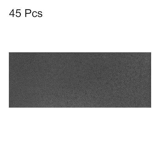 HARFINGTON 45pcs Sandpaper 320 Grit 9 x 3.6 Inch Waterproof Backing Silicon Carbide Abrasive Wet Dry Sanding Sheets for Wood Finishing, Metal Sanding, Automotive Polishing