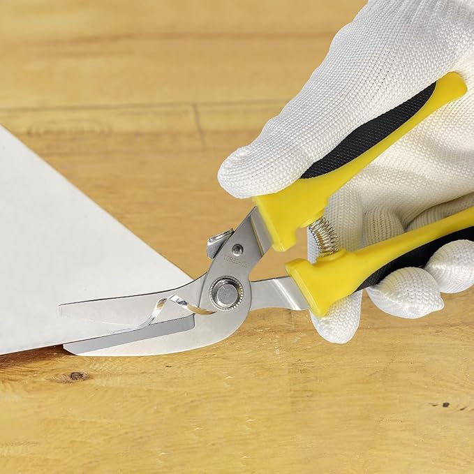 BOOSDEN Household Shears, Metal Sheet Cutters,Sharp Wire Cutters,Tin Snips Cut Tin,Metal Cutter,8 inch Pruning scissors Garden Scissors with Stainless Steel Blades