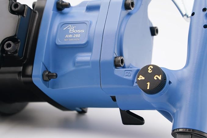 Airboss AW-280GL 1" 16LBS US Germany Award Winning Lightweight Air Impact Wrench 6" Shaft 2200 ft-lb Nut Busting Torque Weighs 16.1 lbs Twin Hammer Magnesium Alloy Design