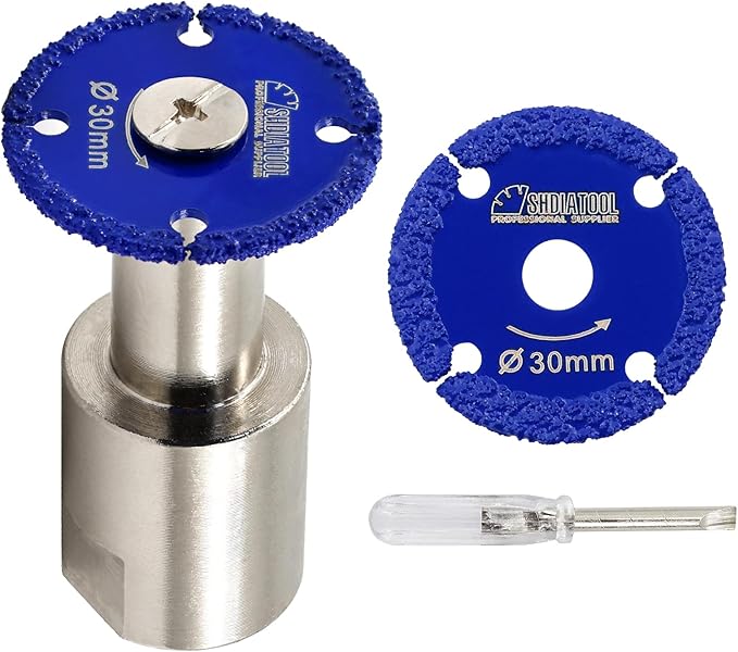 SHDIATOOL Diamond Metal Cutting Saw Blade, 1-3/16-Inch/30mm Mini Circular Saw Disc,Cut-off Wheel for Steel Tube Iron Rebar with 5/8" Flange(2 of Pack)