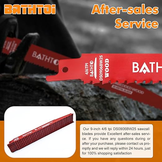 25 Pack 9 Inch 4/6 Tpi Reciprocating Saw Blades for Wood and Nail-Embedded Wood Cutting, Bi-Metal Sawzall Blades with 8% Cobalt for Longer Life and Faster Cutting Speed