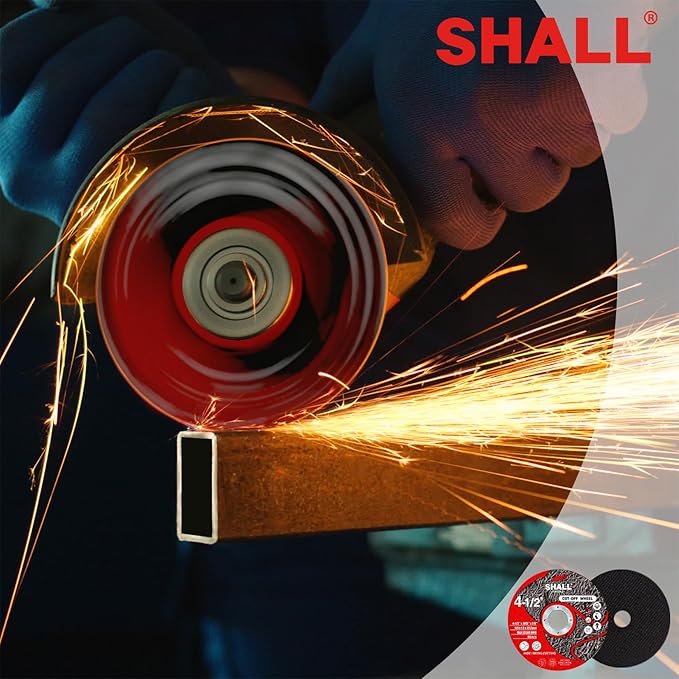 SHALL 25-Pack Cut Off Wheels 4 1/2 x 7/8 Inch, Cutting Wheel with Pouch for Angle Grinder, 4.5??Metal & Stainless Steel Fast Cutting Disc, Grinder Wheel for General Purpose Metal Cutting