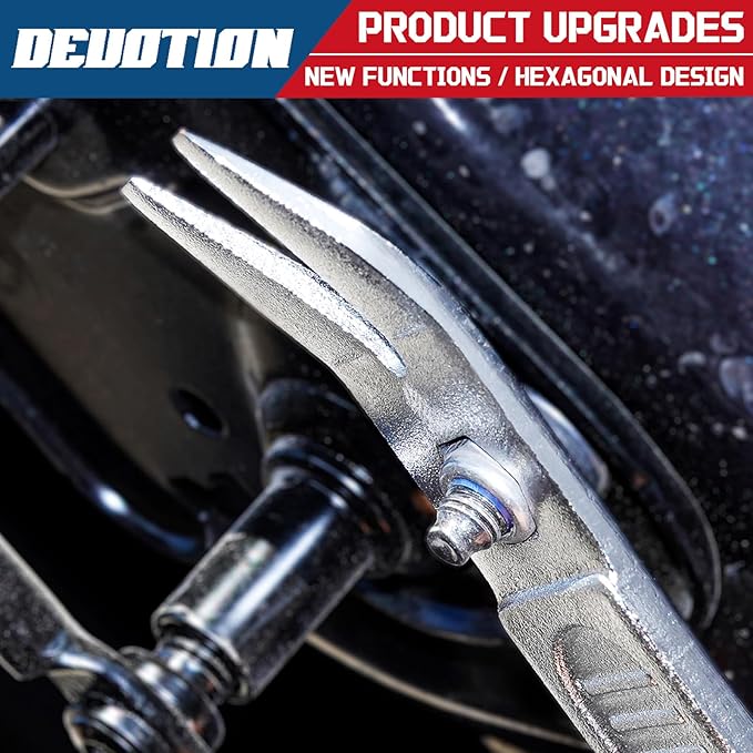 Dual Head 4140 Pry Tool, Pry Bar Trim Removal Tool, Pry Tool, Car Trim Removal Tool Kit, Trim Removal Tool Kit, Panel Removal Interior Trim Removal Kit, Automotive Tools