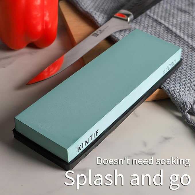 Whetstone Knife Sharpening Stone Cuts fast Splash and go No need to soak Medium Grit #1000 Knife Sharpener