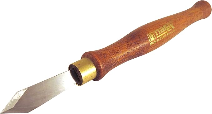 Narex Thin Blade Dual Double Bevel Striking Marking Knife with Blade from Hardened Mn-V Steel Heat Treated to HRc 61 822302